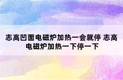 志高凹面电磁炉加热一会就停 志高电磁炉加热一下停一下